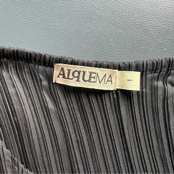 NWOT ALQUEMA Black Midi Dress Bohemian Casual Satin Women’s 8 - Picture 9 of 11